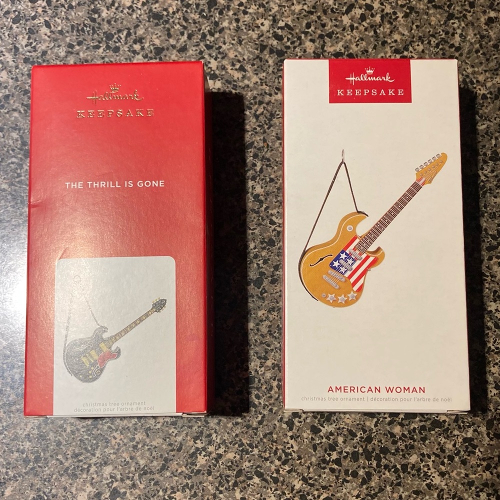 Hallmark Magic Sound Guitar Ornaments 2021 and 2022
